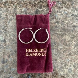 14k White Gold Hoop Earrings